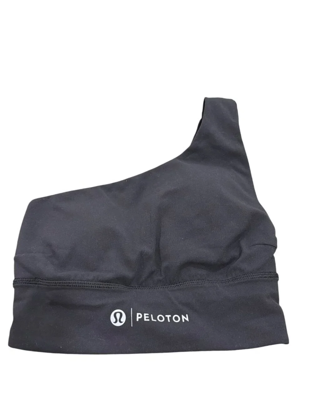 Lululemon X Peloton Align Black One Shoulder Asymmetrical Sports Bra Size 2